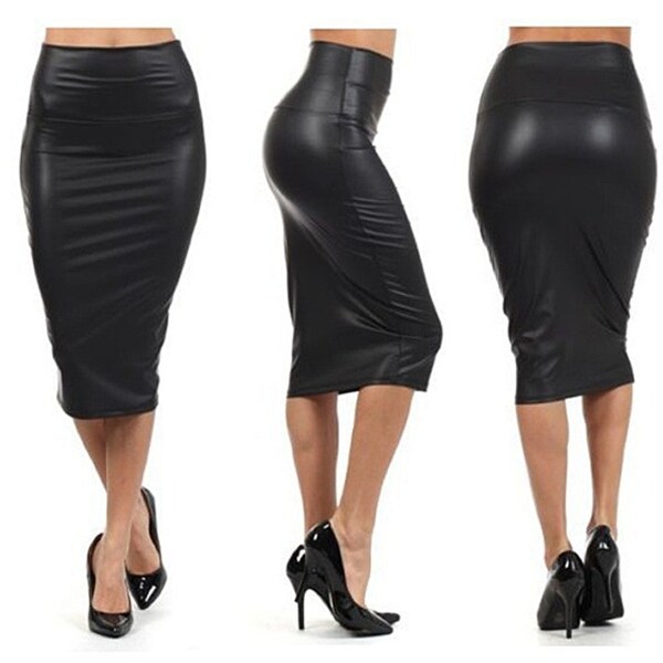 Womens leather pencil skirt sale clearance
