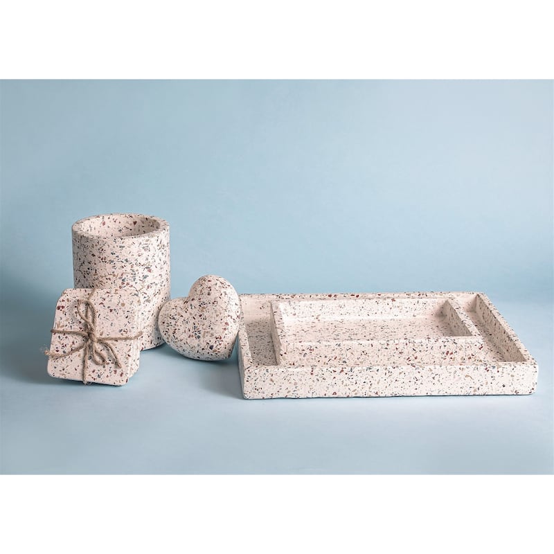 Terrazzo Heart - White
