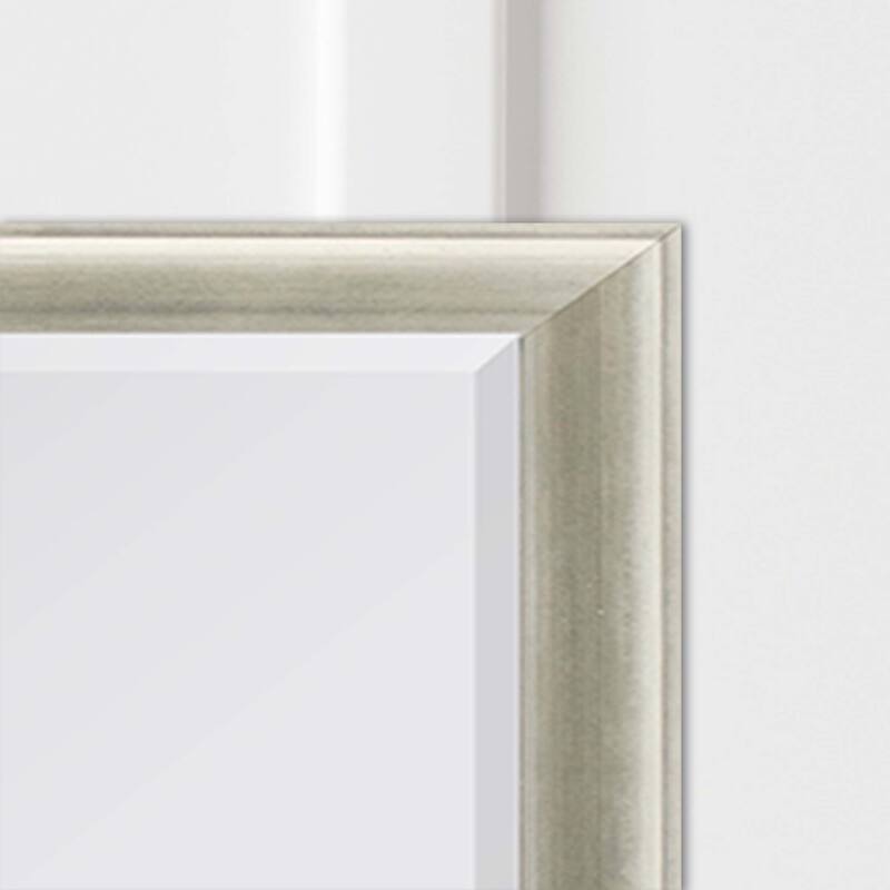HomeRoots 32" Silver Wood Accent Mirror - 26.00 in. x 32.00 in. x 3.00 in.