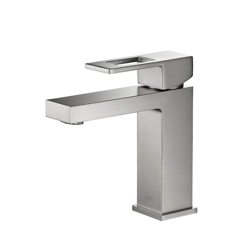 Single-handle Bathroom Vanity Sink Faucet w/ Water Hose - Brushed Nickel