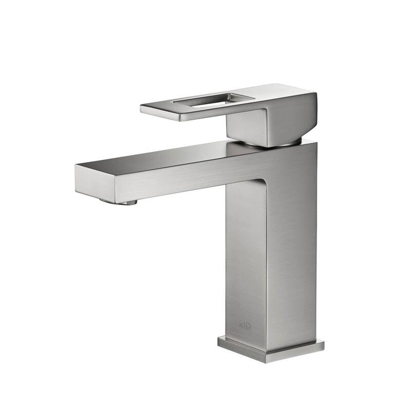 Single-handle Bathroom Vanity Sink Faucet w/ Water Hose - Brushed Nickel