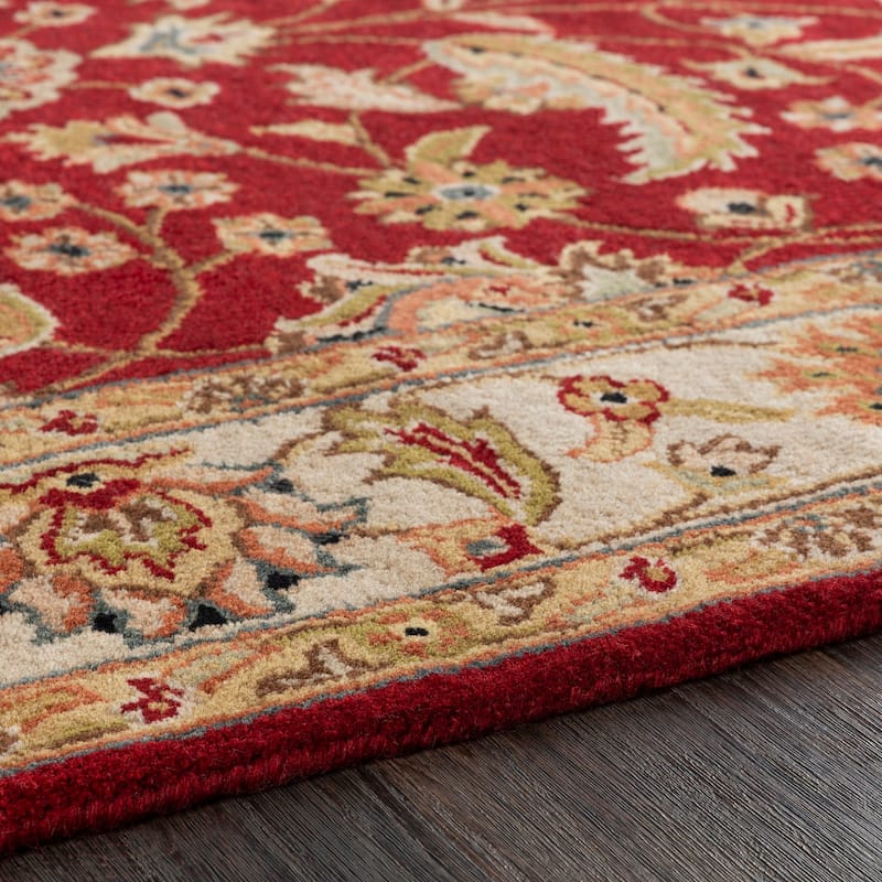 Livabliss Traditional Caesar Border Area Rug