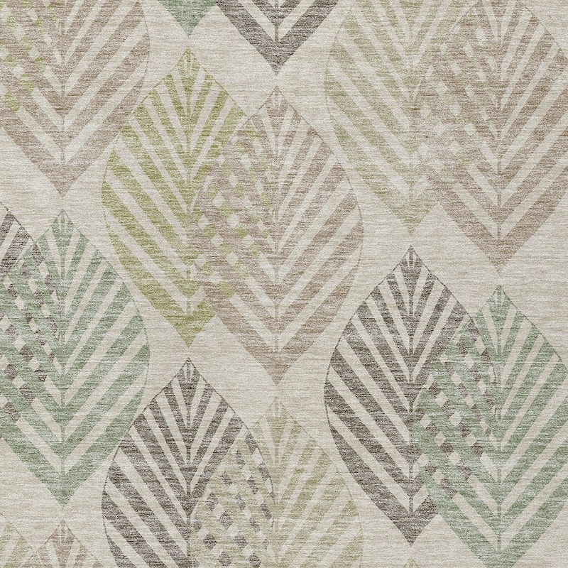 HomeRoots Floral Transitional Rectangle Outdoor Rug