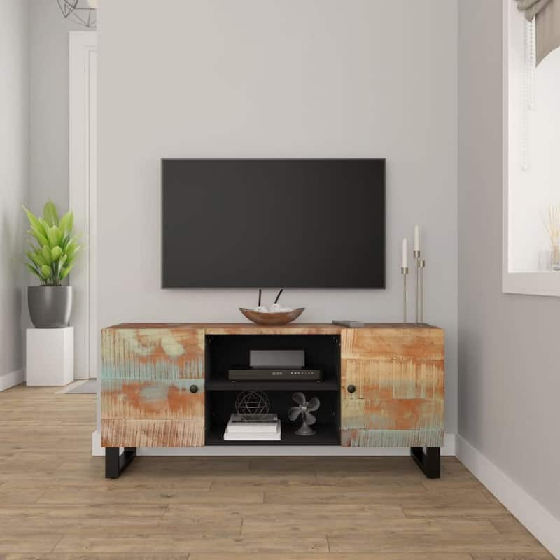 vidaXL TV Stand 41.3"x13"x18.1" Solid Wood Mango - 41.3" x 13" x 18.1"Reclaimed