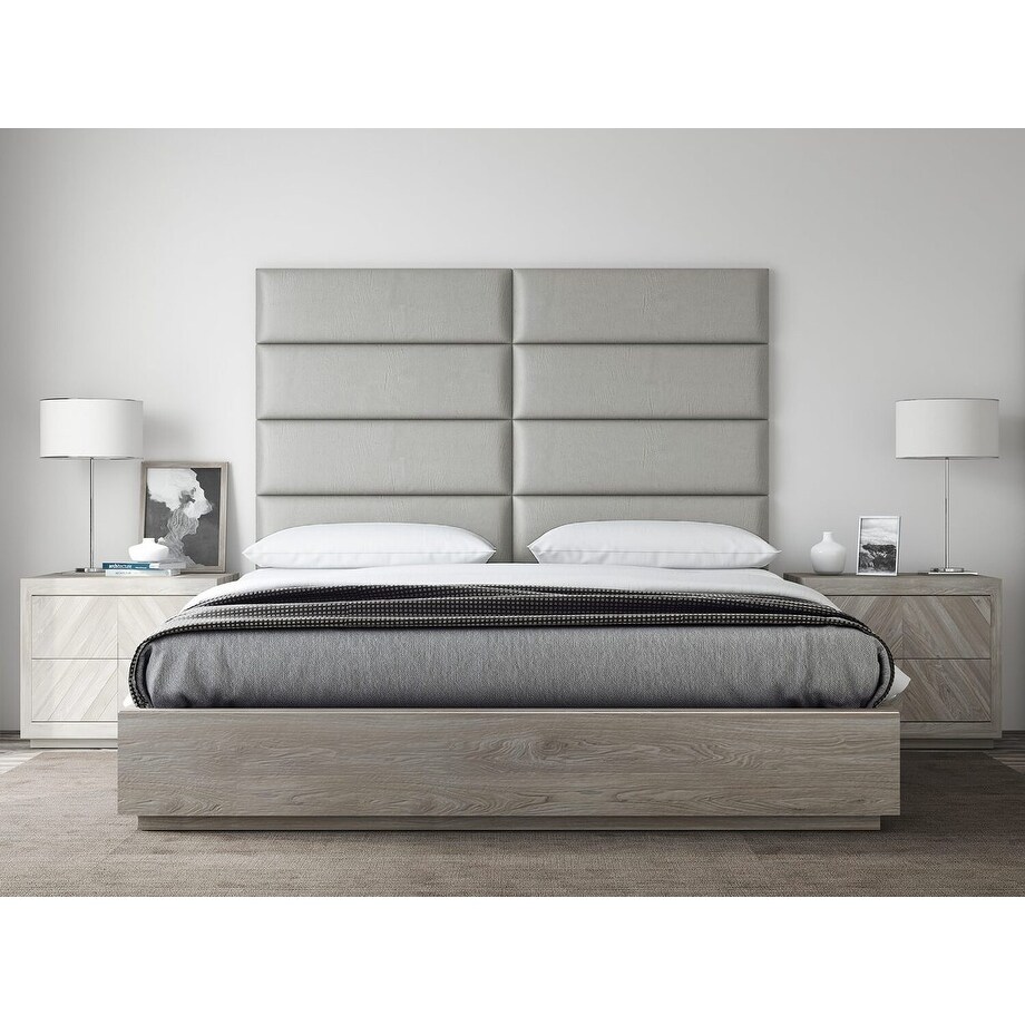 Vant Upholstered Headboards Accent Wall Panels Vintage Leather Light Grey Twin King Size Headboard Set Of 4 Panels On Sale Overstock 28908653 Here, your favorite looks cost less than you thought possible. vant upholstered headboards accent wall panels vintage leather light grey twin king size headboard set of 4 panels
