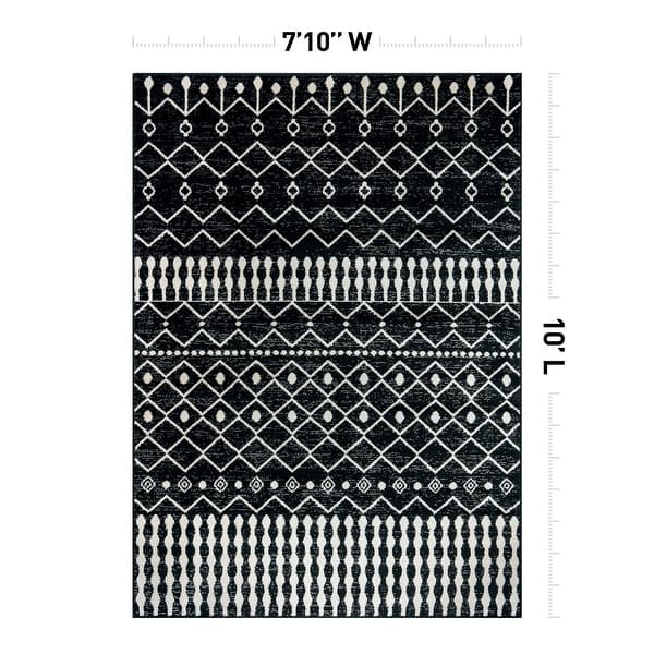 dimension image slide 3 of 7, Bohemian Trellis Area Rug