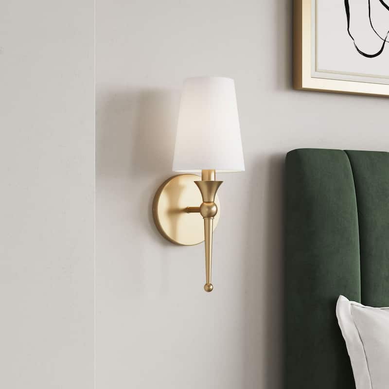 Millennium Lighting 17101 14" Tall Wall Sconce with Linen Shade - ADA