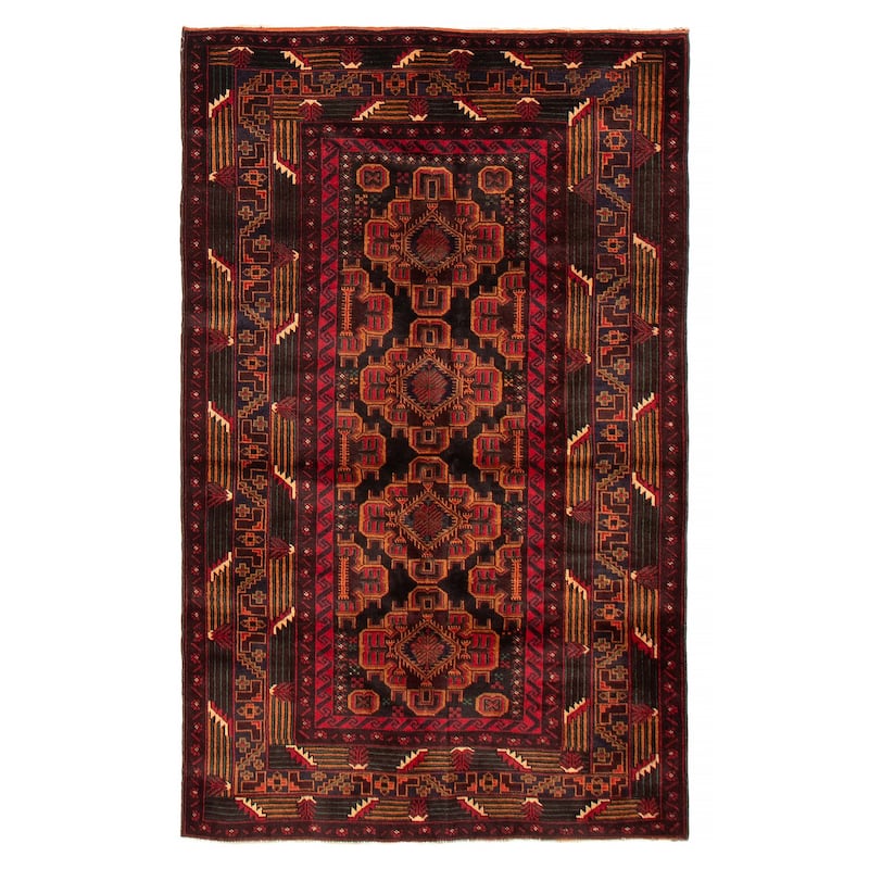 Teimani Black, Brown Rug 3'10" x 6'7" - 3'10 x 6'7 - Black/ Brown - 3'10 x 6'7