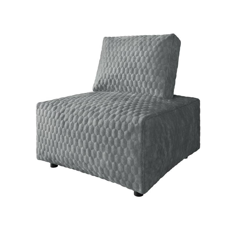Clayfell Amos Velvet Accent Chair for Living Room - Removable Cover, High-Density Foam & Silent Footrest