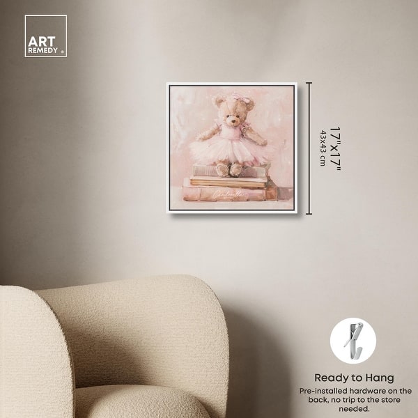 dimension image slide 0 of 24, Ballerina Teddy Books Canvas Kids Art Prints by Art Remedy