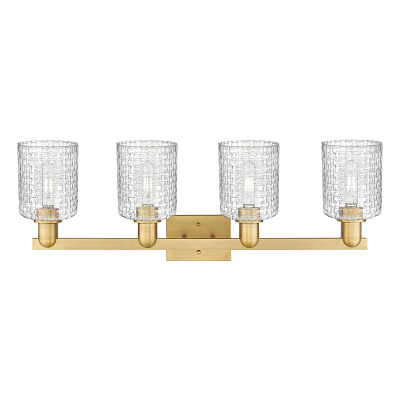 Innovations Lighting Endless Possibilities Arcadia - Cobbleskill - 4 Light 32" Basketweave Bath Vanity Light