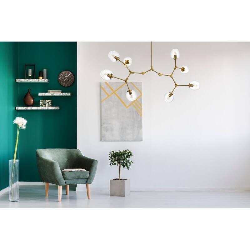 Elegant Lighting 1712G61 Cavoli 8 Light 61" Wide Abstract Chandelier