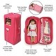 preview thumbnail 3 of 9, Badger Basket Doll Travel Case with Bed and Bedding - Pink