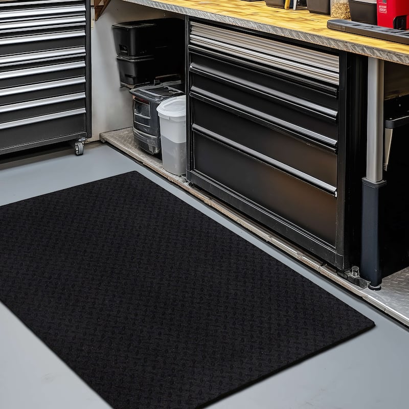 Mohawk Home Matrix Crosshatch Mat Black 3' X 4' Door Mat