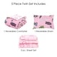 preview thumbnail 2 of 5, Kidz Mix Gamer Girl Bed In A Bag, Twin Full - Pink