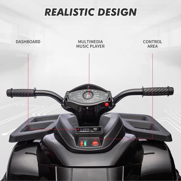 dimension image slide 5 of 6, Kids Ride On Car ATV Battery Powered Car