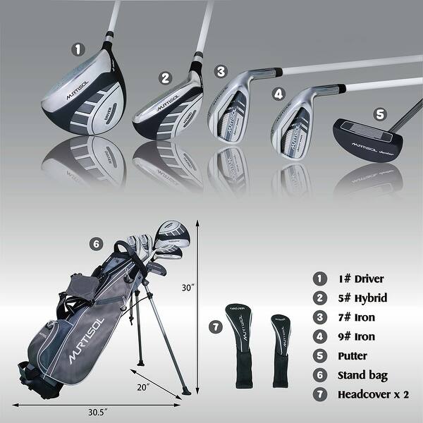 Children Kids Golf Clubs Set with Stand Bag, 1113 Years Old Child's