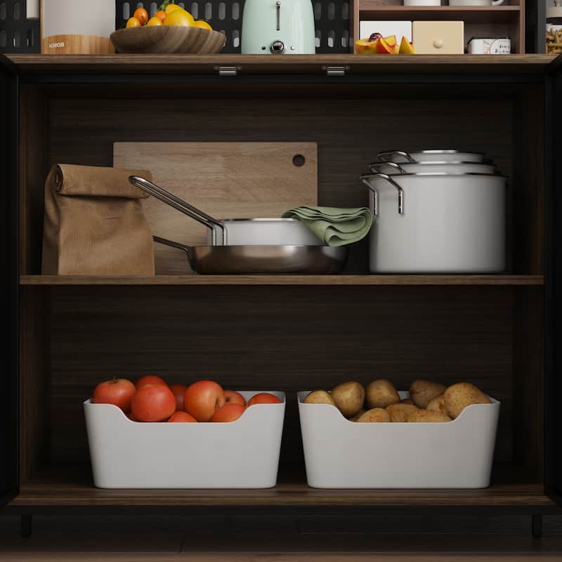 70.9"W Kitchen Pantry Storage Cabinet with Cupboard & Microwave Stand