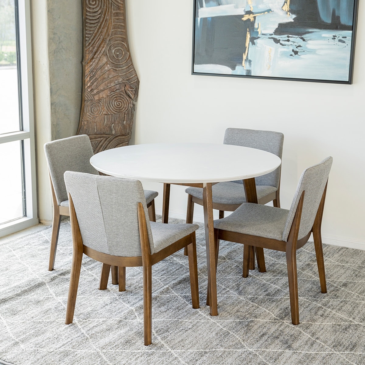 Keown 5 piece hot sale solid wood dining set