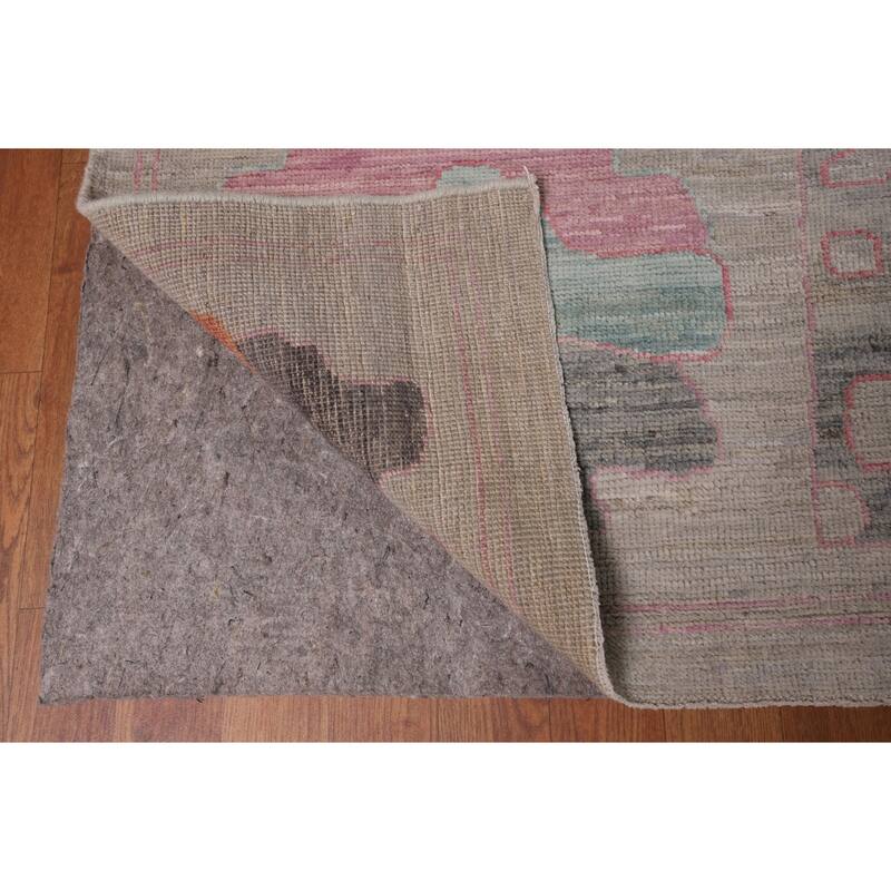 Vegetable Dye Oushak Large Area Rug Hand-Knotted Turkish Wool Carpet - 12'1"x 14'10"