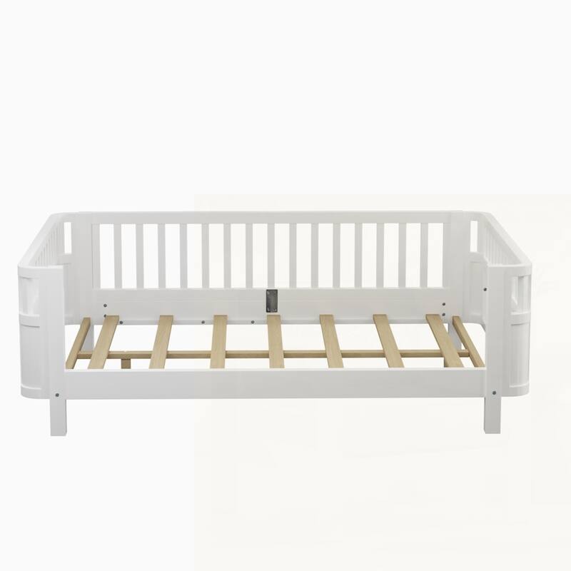 Wood Low Profile Bed with Rails