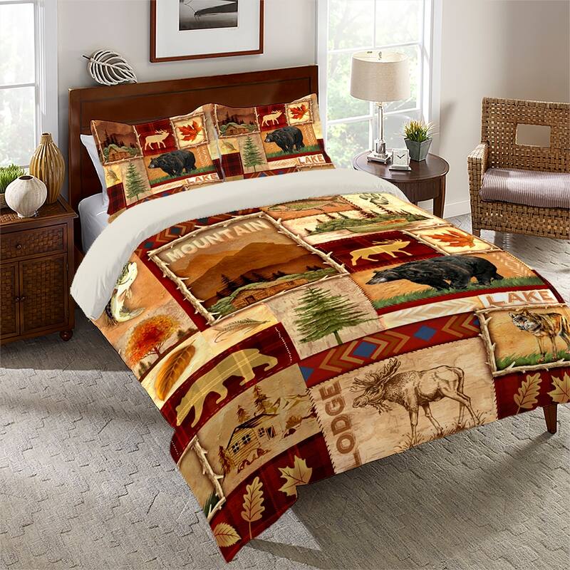 Laural Home Lodge Collage Comforter