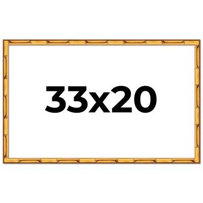 33x20 Frame Gold Bamboo Picture Frame Modern Photo Frame Includes UV Acrylic Shatter Guard Front Acid Free Foam Backing Board