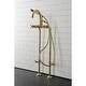 preview thumbnail 35 of 40, Kingston Brass Concord Freestanding Tub Faucet with Supply Line