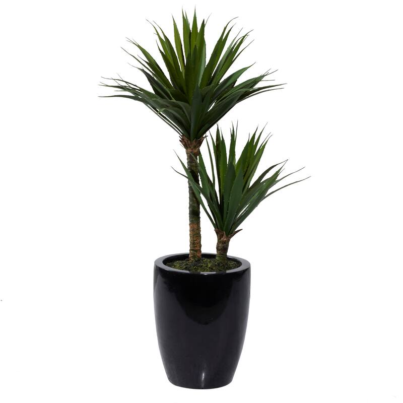 Black Fiberglass Contemporary Artificial foliage