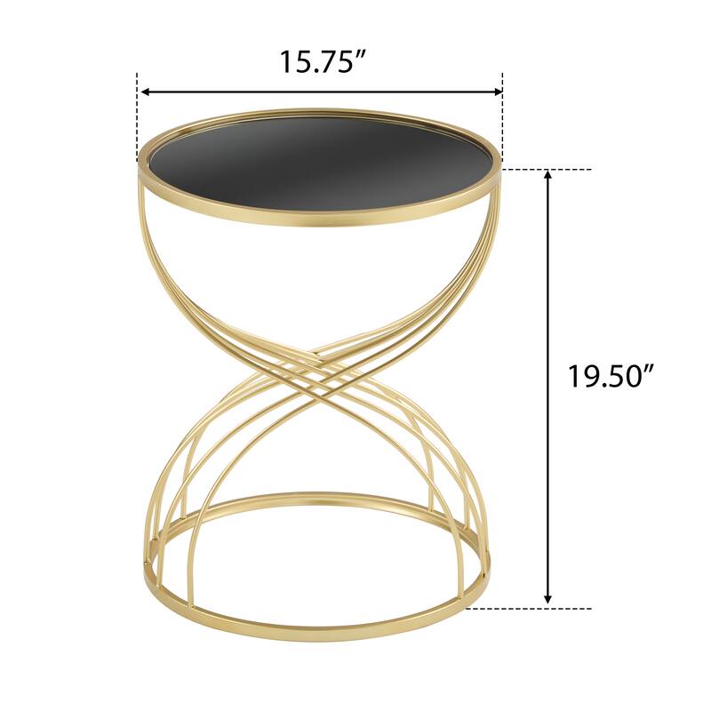 Christopher Knight Home - Lydia Modern Side Table with Sleek Metal Frame and Mirror Top