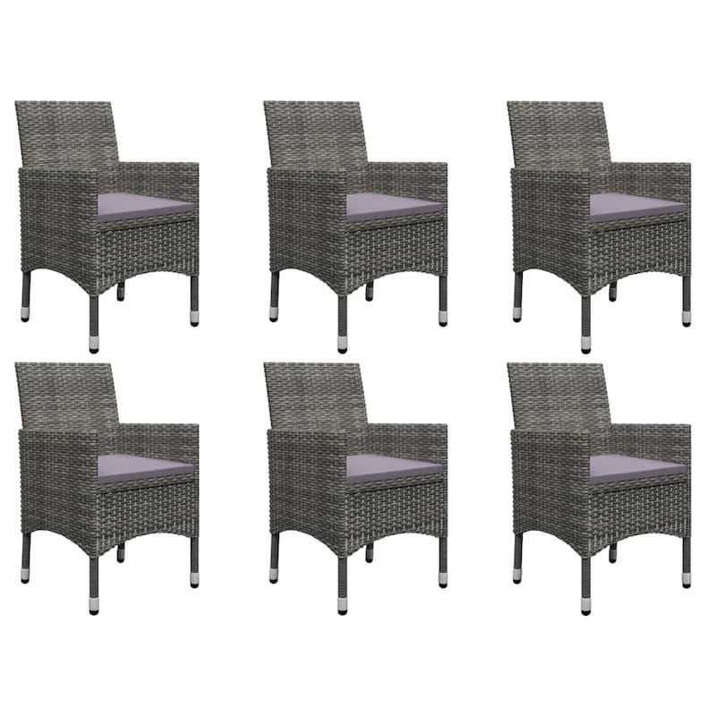 vidaXL Patio Dining Set 7 Piece Garden Outdoor Table and Chair Multi Colors