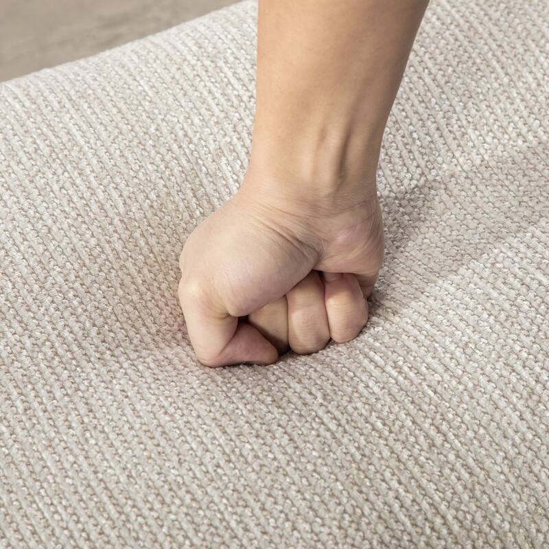 52.2''W Modern Chenille Upholstered Bench,Entry Shoe Bench Stool