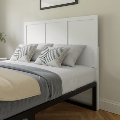 Contemporary Paneled Wooden Headboard Only