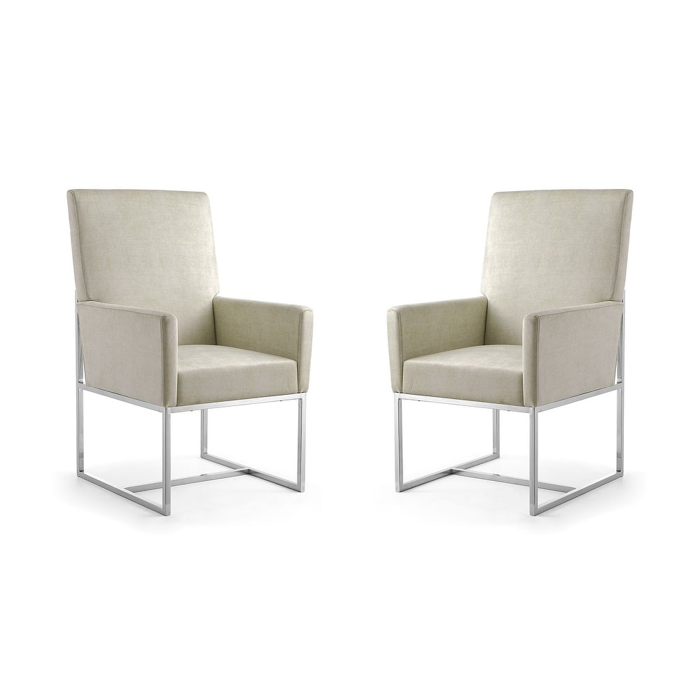 Element Blue Velvet Dining Armchair (Set of 2)