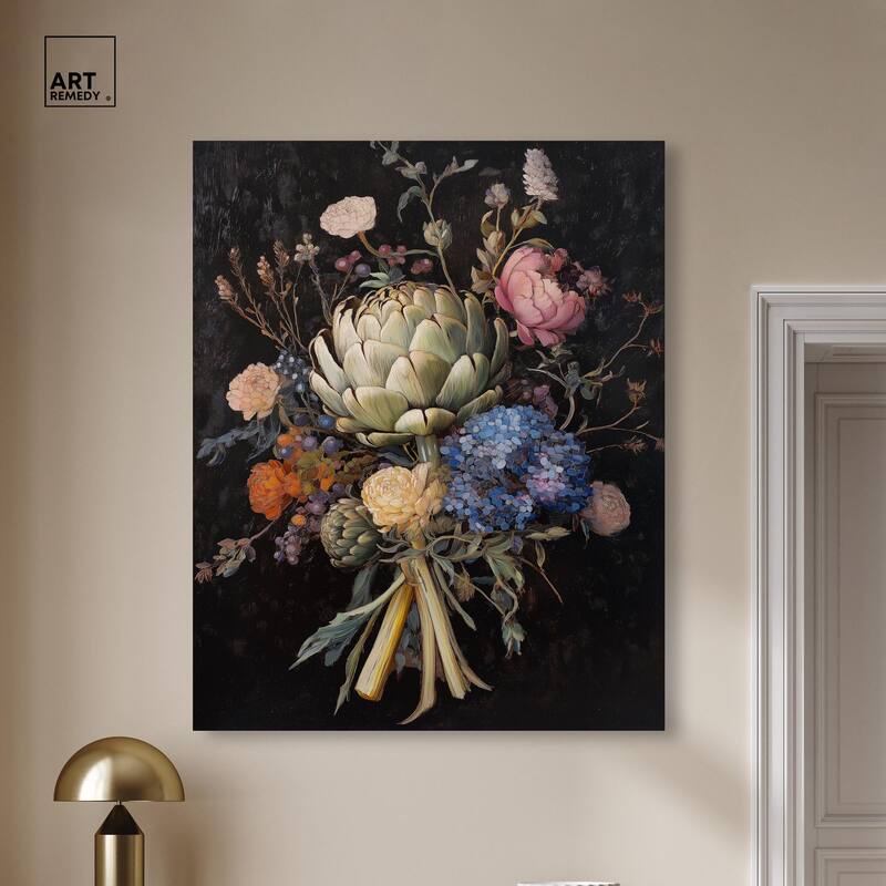 Moody Artichoke II Canvas by Art Remedy, Gallery Wrapped