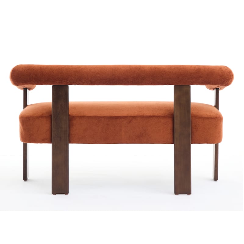 Christopher Knight Home - Loft Round armrest loveseat Rubber Wood