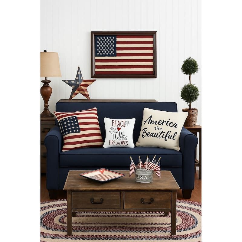 Peace, Love, Fireworks Pillow