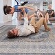 preview thumbnail 3 of 3, LOOM & LUXE Collection 2X8 Brown/Ivory/Bordered Non-Shedding Area Rug - 36" D x 24" W x 0.28" H