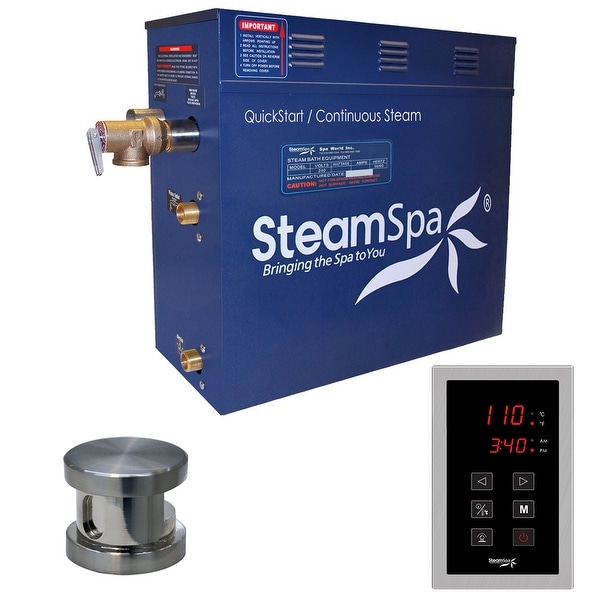 SteamSpa OAT600 Oasis 6 KW QuickStart Acu-Steam Bath Generator Package with Touch Controller
