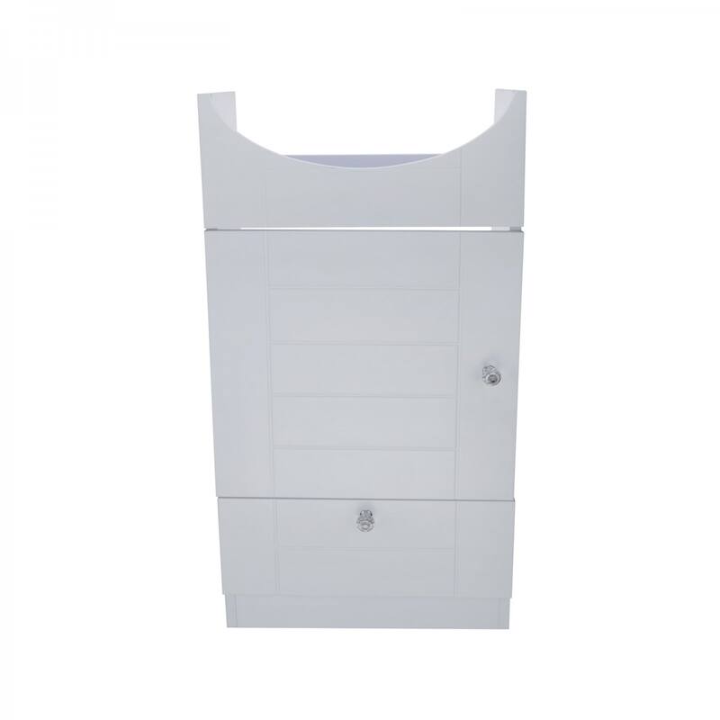 White Painted Wall Mount MDF Vanity Sink Cabinet Only Renovators Supply