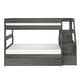 preview thumbnail 9 of 14, Modern Farmhouse Twin Over Twin Bunk Bed with Staircase and Trundle