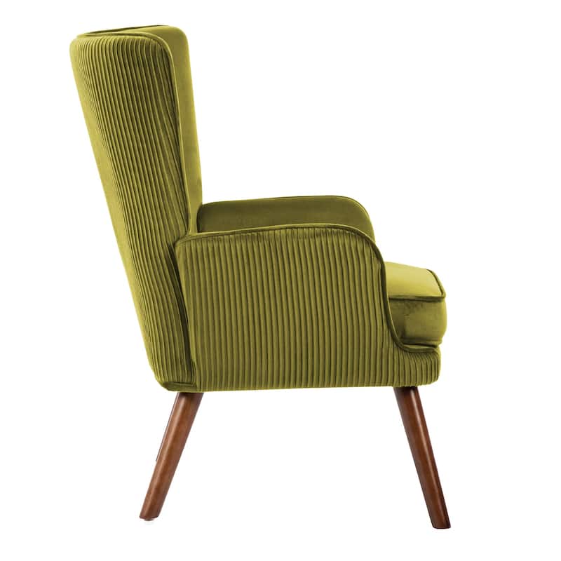 Velvet Upholstered Accent Chair Armchair for Living Room
