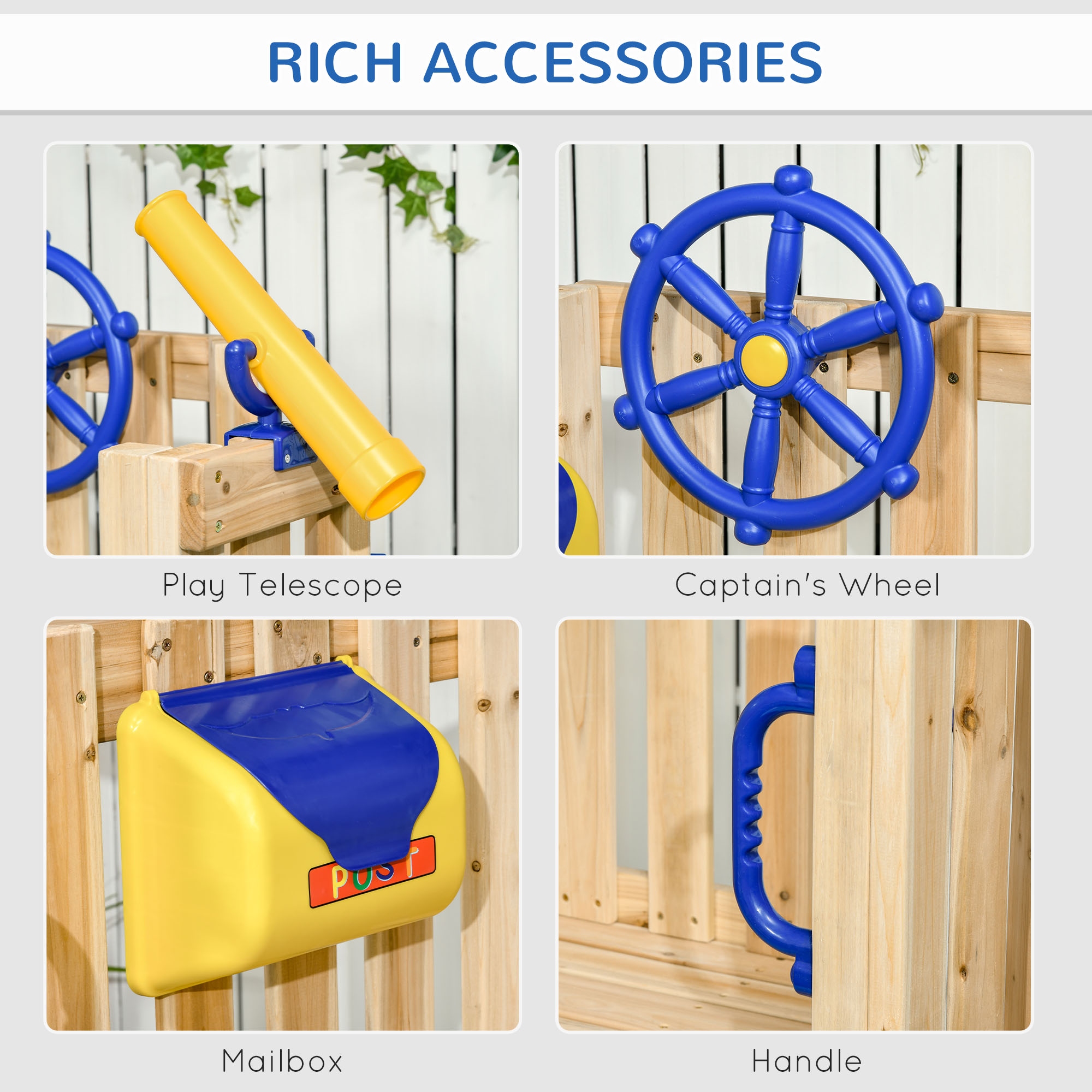 Outsunny 3 in 1 Wooden Swing Set with Slide, Baby Swing Seat Outsunny 3 in 1 Wooden Swing Set with Slide, Baby Swing Seat