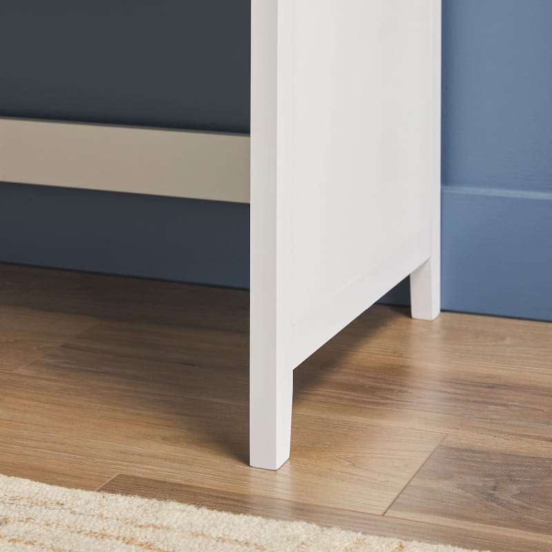 Walker Edison Modern Curve Design Writing Desk