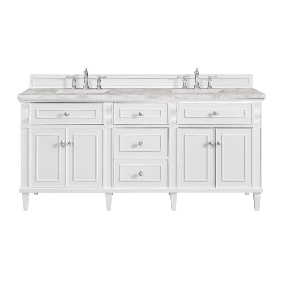 James Martin Vanities 424-V72-3VSL Lorelai 72" Double Basin Wood