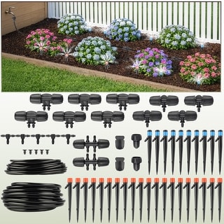 100ft Adjustable Drip Irrigation System with Sprinklers for Yard, Drip ...