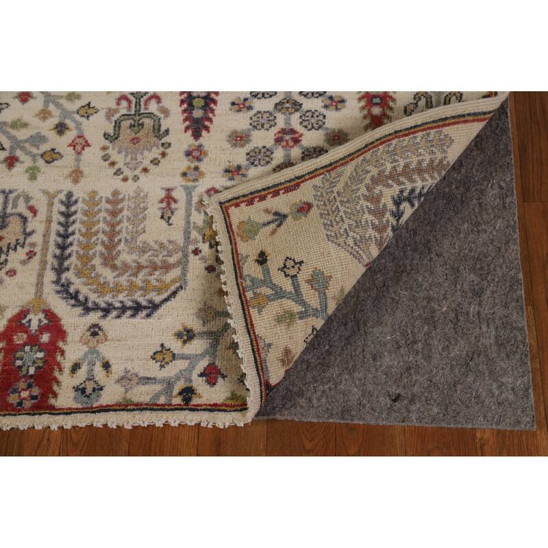 Hand Knotted Oriental 100% Wool Carpet Traditional All-Over Beige & Ivories Ziegler Area Rug - 6' 7'' X 5' 0''