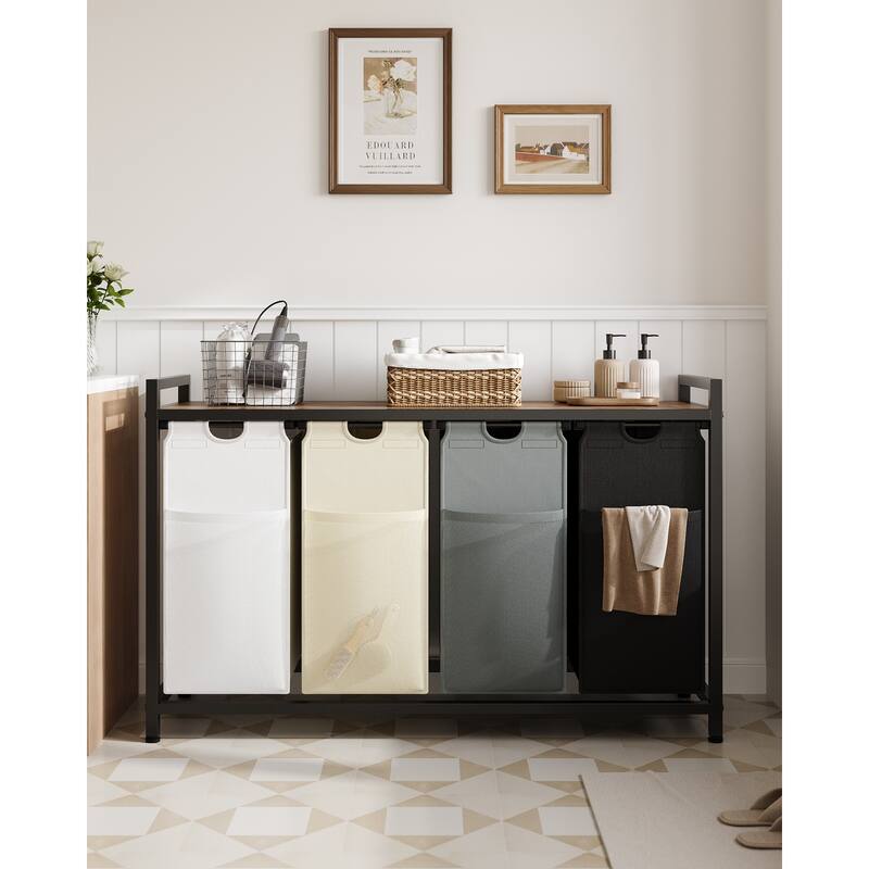 Laundry Sorter 112L/142L/170L Laundry Hamper Organizer Laundry Basket with Removable Bags