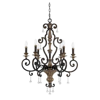 Marquette 6-Light Chandelier in Heirloom