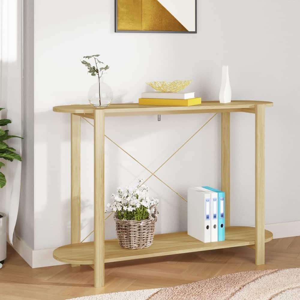 vidaXL Console Table Hallway Entryway Table Narrow Side Table Engineered Wood - 43.3"x15"x29.5"